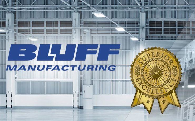Certificate of Excellence from Bluff Manufacturing