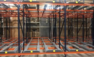 5-Deep Custom Pushback Rack Solution for Garage Door Manufacturer in Fort Worth TX