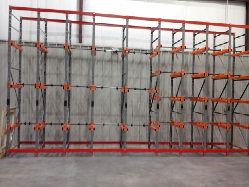 Wheel rack and cantilever rack for cable and conduit storage in Dallas TX