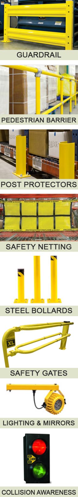 Safety products for collision damage prevention in warehouses and distribution centers - Dallas TX