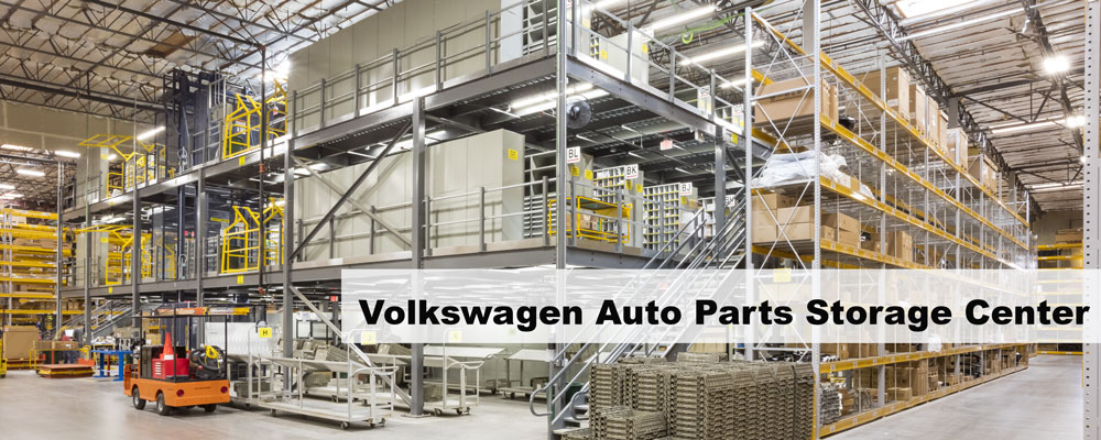 Mezzanine Storage System for Volkswagen Auto Parts - W.W. Cannon Dallas TX