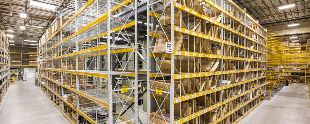 Pallet Rack Systems integrated with Mezzanine Systems installed by W.W. Cannon in Dallas TX