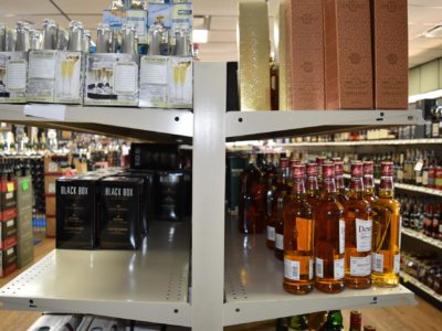 Gondola Shelving for Liquor Display and Storage