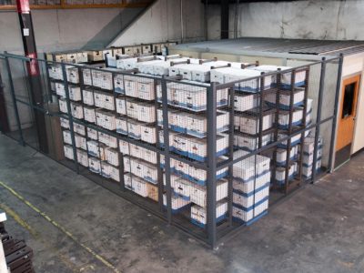Secured Cage for Warehouse Storage