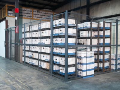 Secured Cage for Warehouse Storage