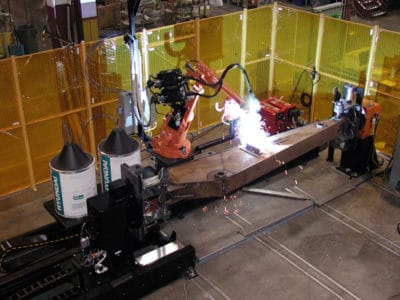 WireCrafters Machine Guard Around Welding Robot