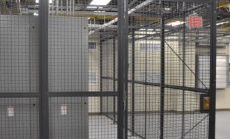 WireCrafters Wire Partition Cage with Hinged Locked Door