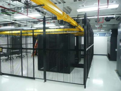 Wire Partition Enclosure Protecting Server Racks in Computer Room