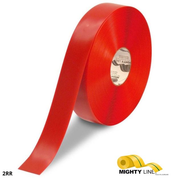 Mighty Line 2" RED Solid Color Tape - 100' Roll