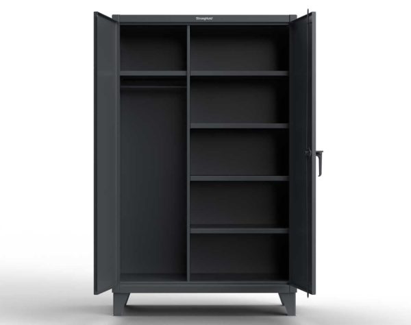 TEST Extreme Duty 12 GA Uniform Cabinet with 4 Shelves - 60 In. W x 24 In. D x 66 In. H