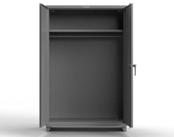 Extra Heavy Duty 14 GA Uniform Cabinet with Hanger Rod, 1 Shelf - 48 In. W x 24 In. D x 75 In. H