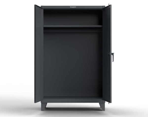 TEST Extreme Duty 12 GA Uniform Cabinet with Hanger Rod, 1 Shelf - 60 In. W x 24 In. D x 78 In. H