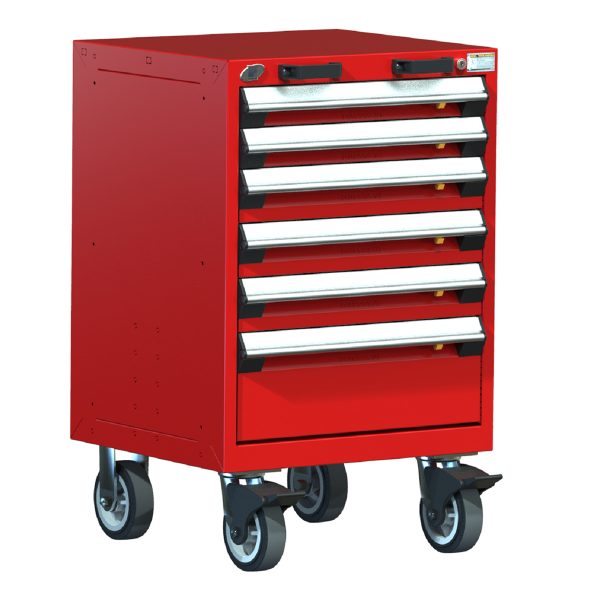 Heavy-Duty Mobile Cabinet (24"W x 21"D x 37 1/2"H), 6 Drawers w/o Partitions