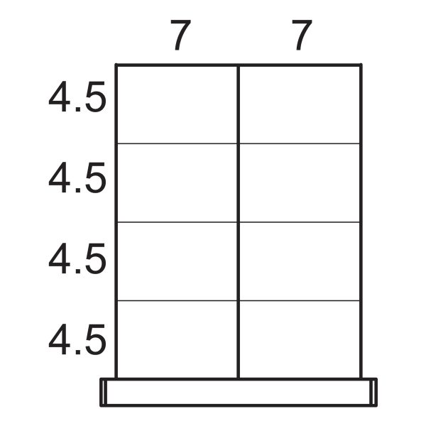 Partitions & Dividers Proposal, 8 Comp. (18"W x 21"D x 8"H)