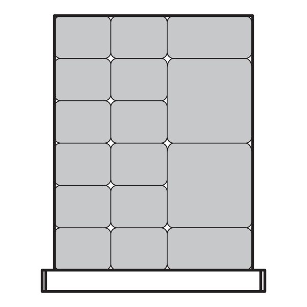 Plastic Bins Proposal, 16 bins (18"W x 21"D x 3"H)