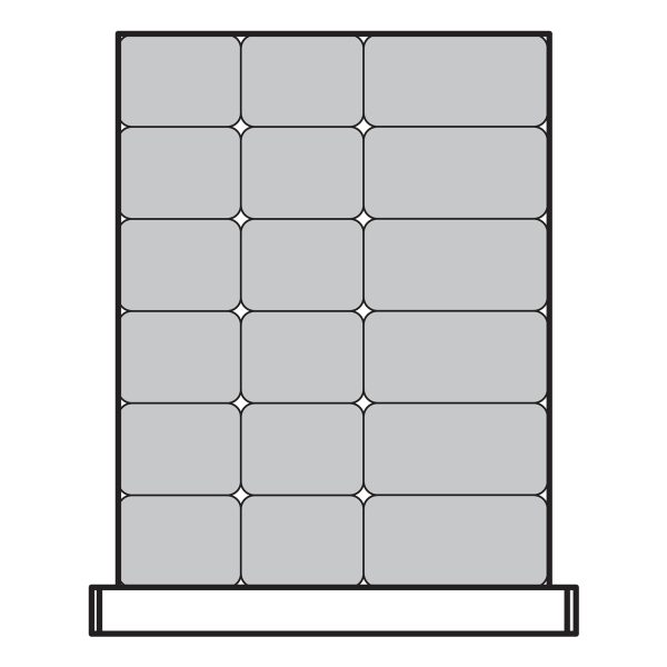 Plastic Bins Proposal, 18 bins (18"W x 21"D x 3"H)