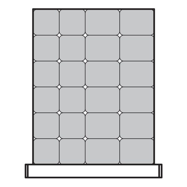 Plastic Bins Proposal, 24 bins (18"W x 21"D x 4"H)