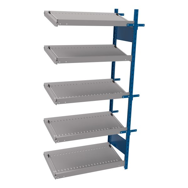 Open shelving with 5 sloped shelves (FIFO) (Middle side-by-side unit)