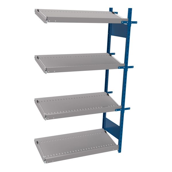 Open shelving with 4 sloped shelves (FIFO) (Middle side-by-side unit)