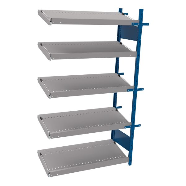 Open shelving with 5 sloped shelves (FIFO) (Middle side-by-side unit)