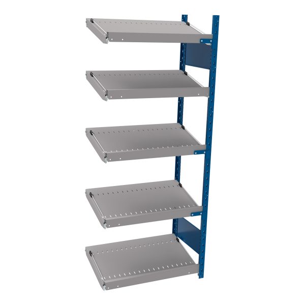 Open shelving with 5 sloped shelves (FIFO) (End side-by-side unit)