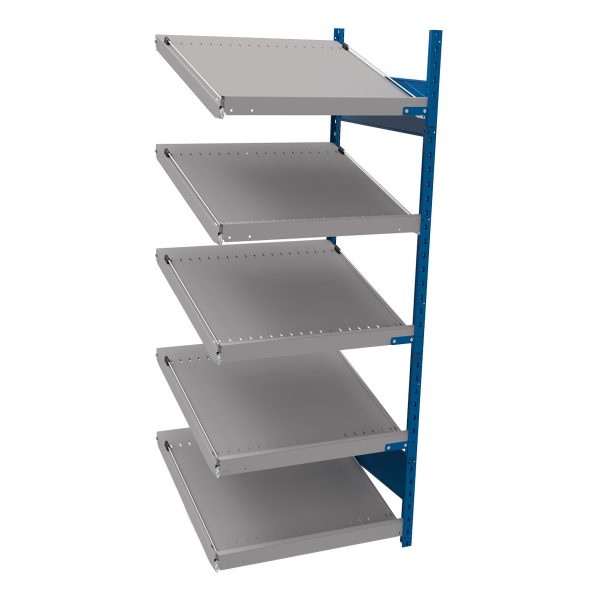 Open shelving with 5 sloped shelves (FIFO) (End side-by-side unit)