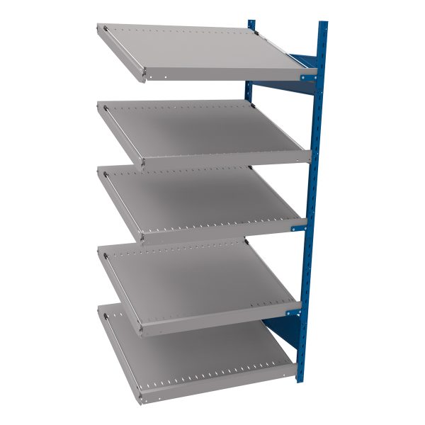 Open shelving with 5 sloped shelves (FIFO) (End side-by-side unit)