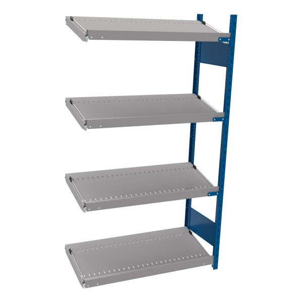 Open shelving with 4 sloped shelves (FIFO) (End side-by-side unit)