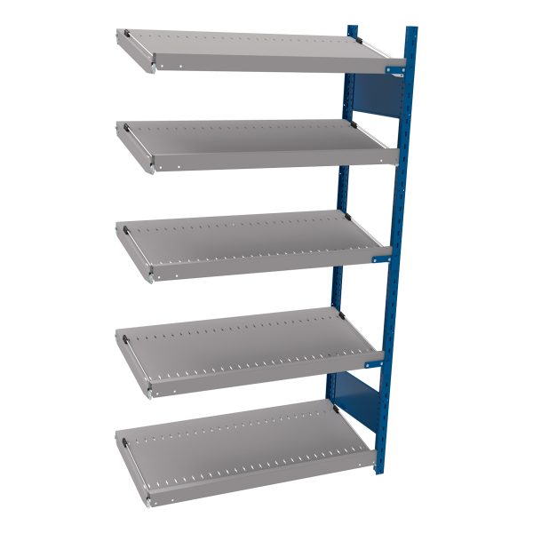 Open shelving with 5 sloped shelves (FIFO) (End side-by-side unit)