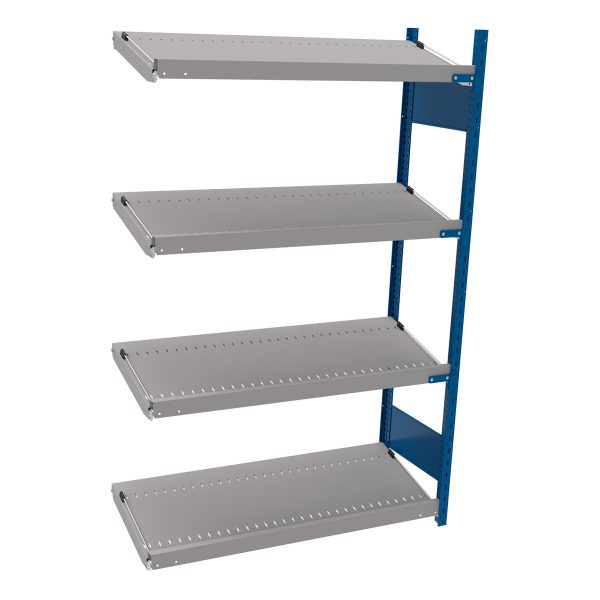 Open shelving with 4 sloped shelves (FIFO) (End side-by-side unit)