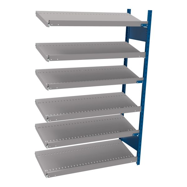 Open shelving with 6 sloped shelves (FIFO) (End side-by-side unit)