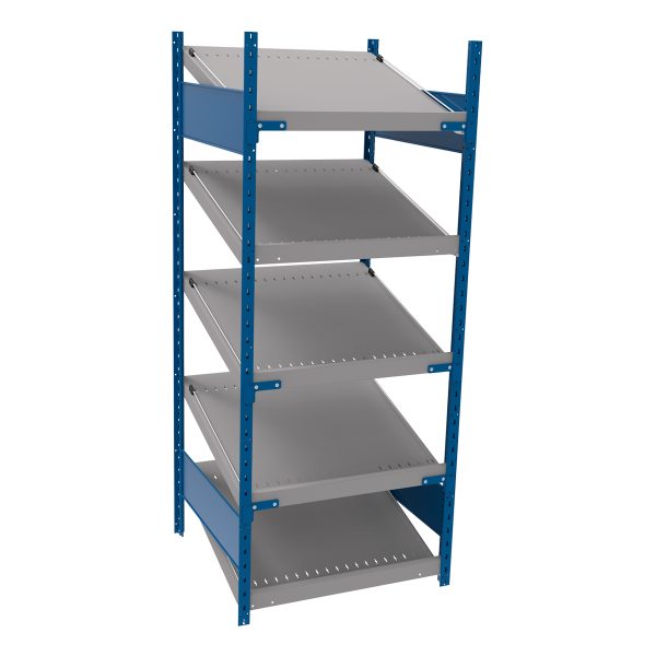 Open shelving with 5 sloped shelves (FIFO) (Standalone unit)