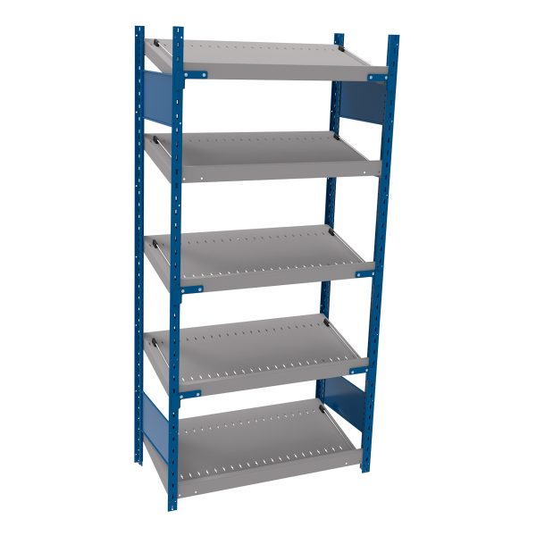 Open shelving with 5 sloped shelves (FIFO) (Standalone unit)