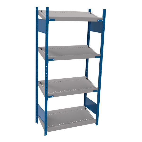 Open shelving with 4 sloped shelves (FIFO) (Standalone unit)