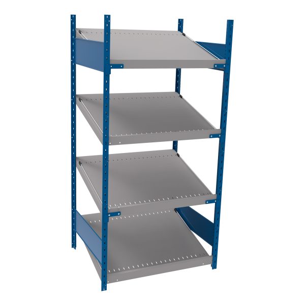 Open shelving with 4 sloped shelves (FIFO) (Standalone unit)