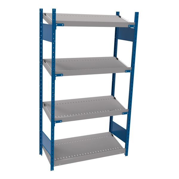 Open shelving with 4 sloped shelves (FIFO) (Standalone unit)