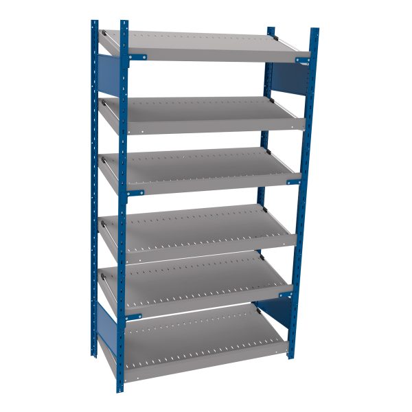 Open shelving with 6 sloped shelves (FIFO) (Standalone unit)