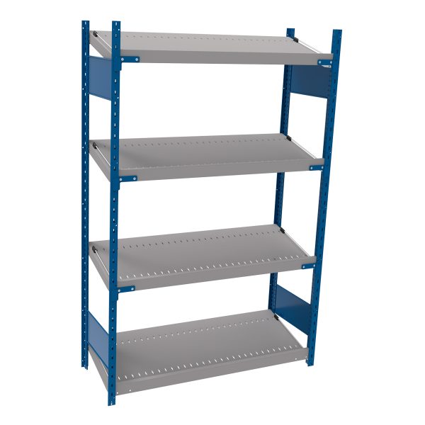 Open shelving with 4 sloped shelves (FIFO) (Standalone unit)