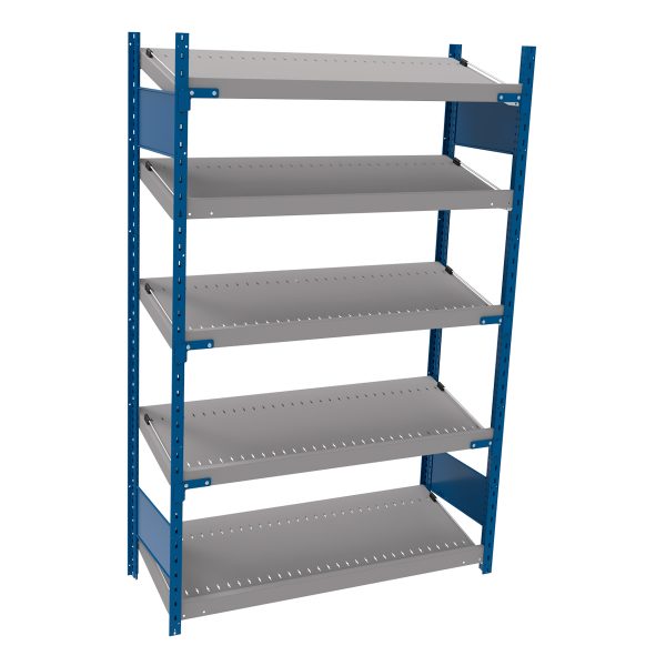 Open shelving with 5 sloped shelves (FIFO) (Standalone unit)