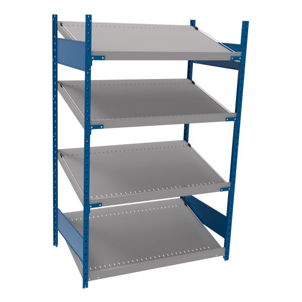 Open shelving with 4 sloped shelves (FIFO) (Standalone unit)