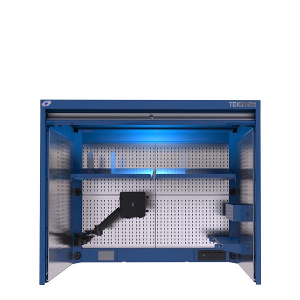 TekZone Hutch with Power Feed Panel