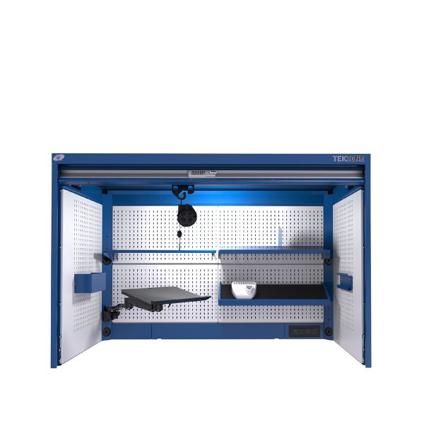 TekZone Hutch with Power Feed Panel