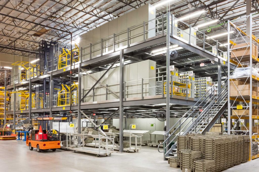 Mezzanine-Work-Platform-for-VW-Automotive-Solution