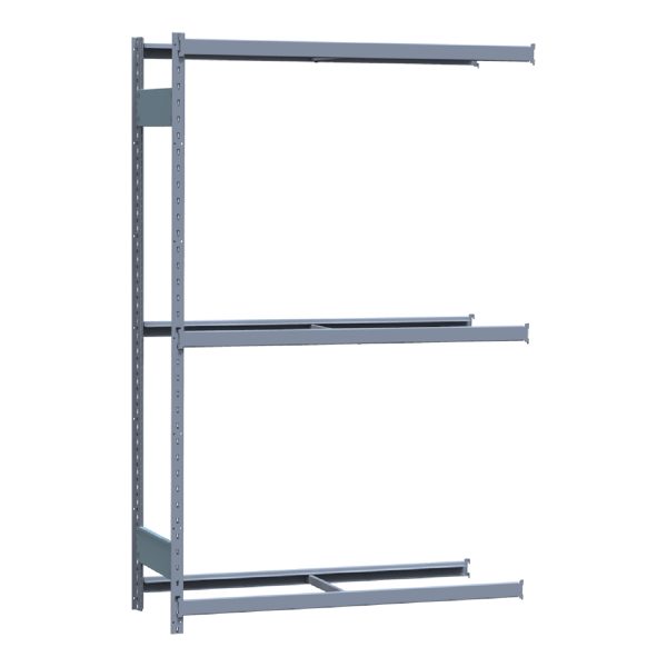 Medium-Duty Mini-Rack Shelving, 48W x 18D x 75H Adder, 3-Shelf Unit with No Decking