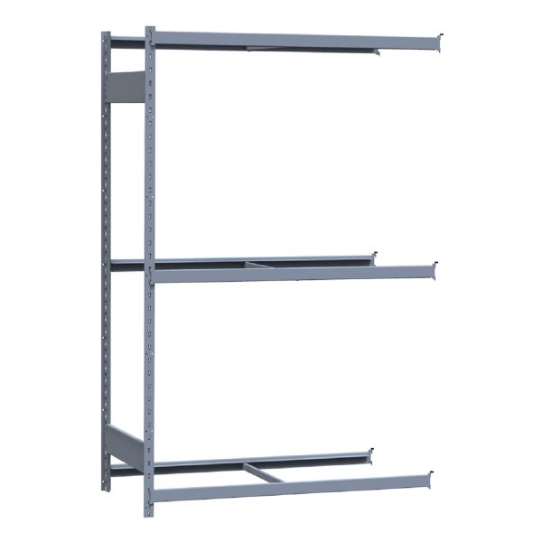 Medium-Duty Mini-Rack Shelving, 48W x 24D x 75H Adder, 3-Shelf Unit with No Decking