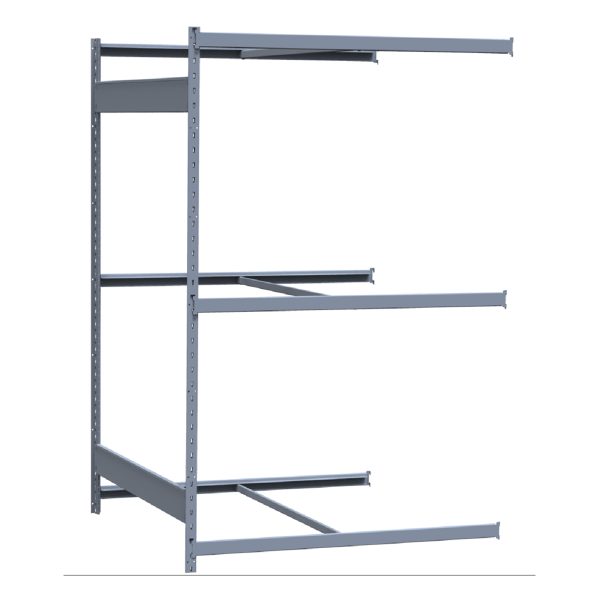 Medium-Duty Mini-Rack Shelving, 48W x 48D x 75H Adder, 3-Shelf Unit with No Decking