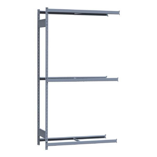 Medium-Duty Mini-Rack Shelving, 48W x 18D x 87H Adder, 3-Shelf Unit with No Decking