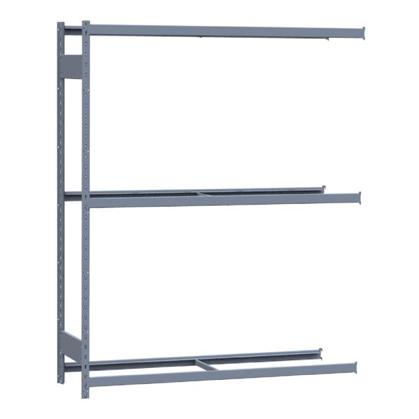 Medium-Duty Mini-Rack Shelving, 60W x 18D x 75H Adder, 3-Shelf Unit with No Decking