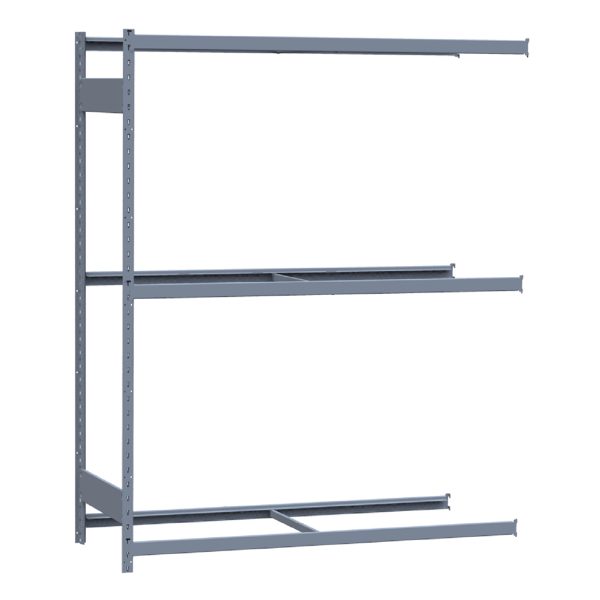 Medium-Duty Mini-Rack Shelving, 60W x 24D x 75H Adder, 3-Shelf Unit with No Decking