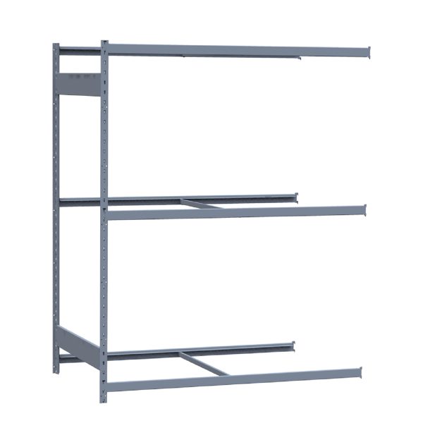 Medium-Duty Mini-Rack Shelving, 60W x 36D x 75H Adder, 3-Shelf Unit with No Decking